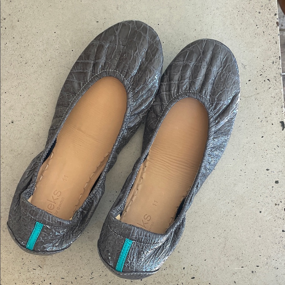 Tieks Metallic Gray Women's Flats